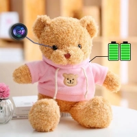 Teddybär mit Kamera – Wi-Fi versteckte Kamera, eingebaut in Plüschtier, inkl. 128 GB SD-Karte