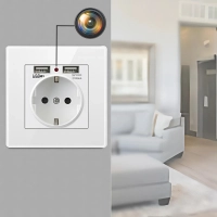 Steckdose Kamera – Versteckte Spionkamera in Wandsteckdose, Wi-Fi, CMOS, 1080p HD, Weiß