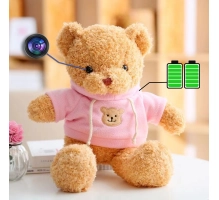 Teddybär mit Kamera – Wi-Fi versteckte Kamera, eingebaut in Plüschtier, inkl. 128 GB SD-Karte