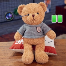 Teddybär mit Kamera – Wi-Fi versteckte Kamera, eingebaut in Plüschtier, inkl. 128 GB SD-Karte
