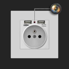 Steckdose Kamera – Versteckte Spionkamera in Wandsteckdose, Wi-Fi, CMOS, 1080p HD, Weiß